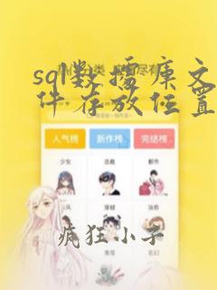 sql数据库文件存放位置