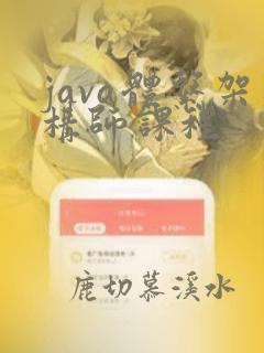 java体系架构师课程