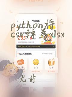 python将csv转为xlsx