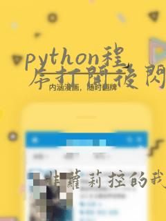 python程序打开后闪退