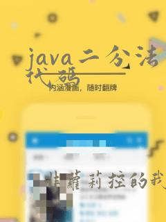 java二分法代码