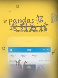 pandas筛选列数据