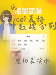 excel表格中数据分列如何操作
