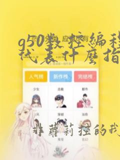g50数控编程代表什么指令