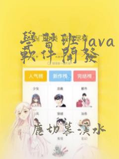 学习班java软件开发