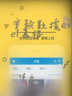 实验数据excel表格