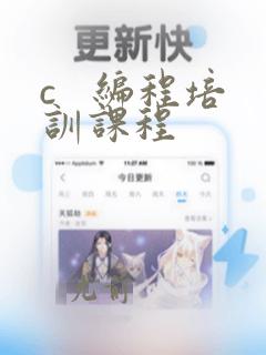 c   编程培训课程