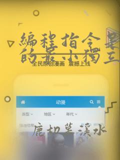 编程指令是程序的最小独立单位
