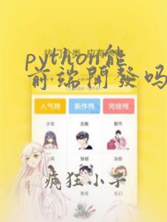 python能前端开发吗