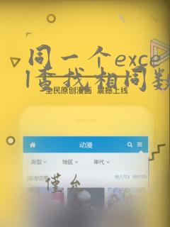 同一个excel查找相同数据并标记