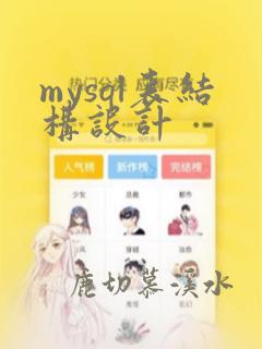 mysql表结构设计