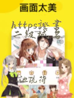 https证书二级域名