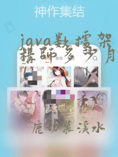 java数据架构师多少月薪