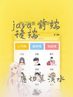java 前端 后端