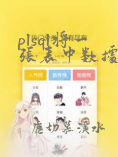 plsql将一张表中数据导入另一张表中