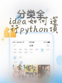 idea如何运行python项目