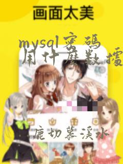 mysql密码用什么数据类型