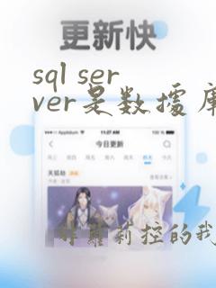 sql server是数据库还是数据库管理系统