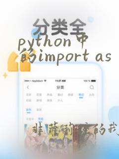 python中的import as