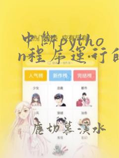 中断python程序运行的快捷键