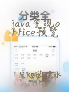 java实现office预览