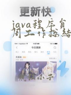 java程序员周工作总结