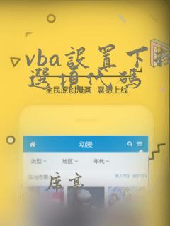vba设置下拉选项代码