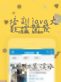培训java大数据开发