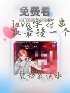 java字符串取最后一个字符