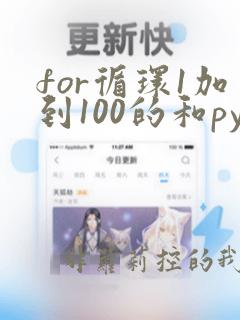 for循环1加到100的和python
