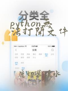 python无法打开文件
