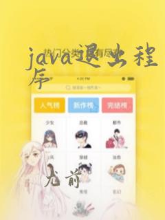 java退出程序