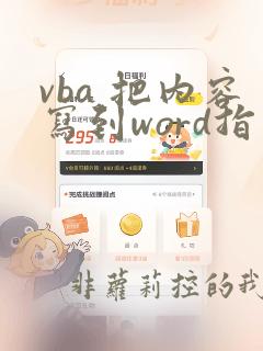 vba 把内容写到word指定位置