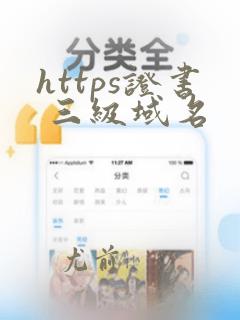 https证书 三级域名