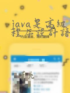 java是高级程序设计语言