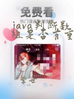 java判断数组是否有重复元素