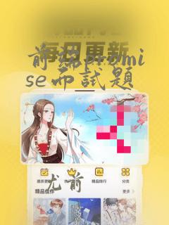 前端promise面试题