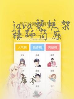 java系统架构师简历