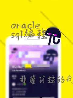 oracle sql编程