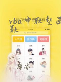 vba中取整函数