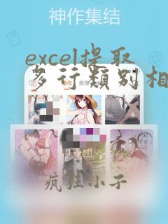 excel提取多行类别相同的数据