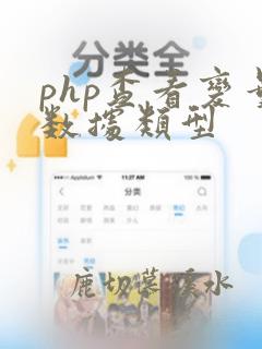 php查看变量数据类型