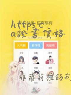 https ca证书价格