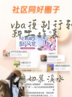 vba复制行到新工作表