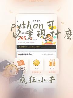 python可以实现什么功能