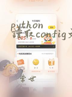 python 读取config文件