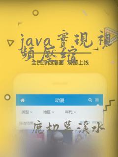 java实现视频压缩