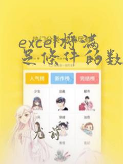 excel将满足条件的数据标红