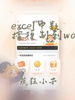 excel中数据复制到word中表格