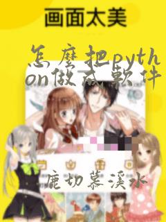 怎么把python做成软件